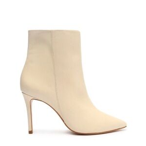 SCHUTZ Mikki Mid Ankle Stiletto Booties in Ivory